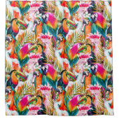 パーロツ&パーム葉の シャワーカーテン (正面)