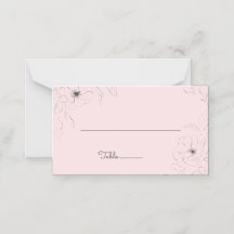 パーローズの背景にアネモネの折り畳まれた名札