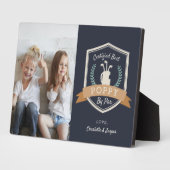 パー最高のでポピー |ゴルフのおじいちゃん写真 フォトプラーク (側面)