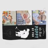 パー最高のでポピー |モノグラムフォトコラージュ ゴルフタオル (横)