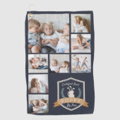 パー最高のでポピー |写真のコラージュ ゴルフタオル (正面)