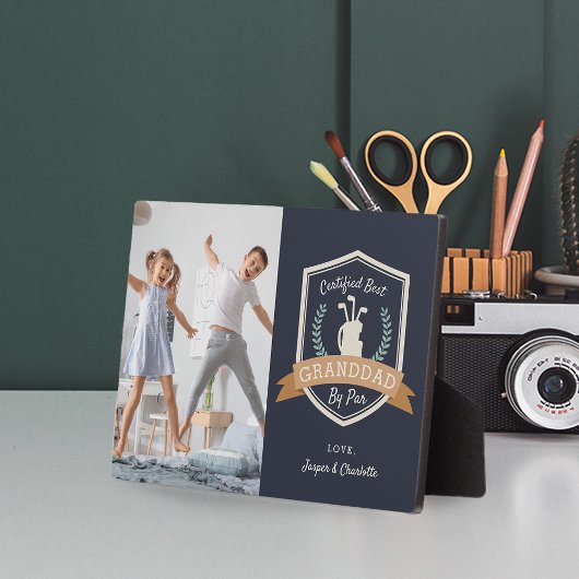 パー最高のの祖父 |ゴルフのおじいちゃん写真 フォトプラーク