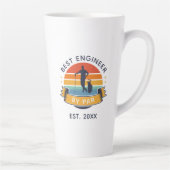 パー最高のア共同労働者による技術者誕生日ゴルフ用ファン カフェラテマグ (右)