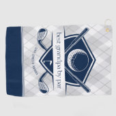 パー最高のギフトでパパ、おじいちゃんステップパパ ゴルフタオル (横)