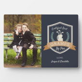 パー最高のグランプ |ゴルフのおじいちゃん写真 フォトプラーク (正面)