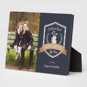 パー最高のグランプ |ゴルフのおじいちゃん写真 フォトプラーク (側面)