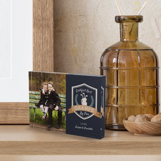 パー最高のグランプ |ゴルフのおじいちゃん フォトブロック