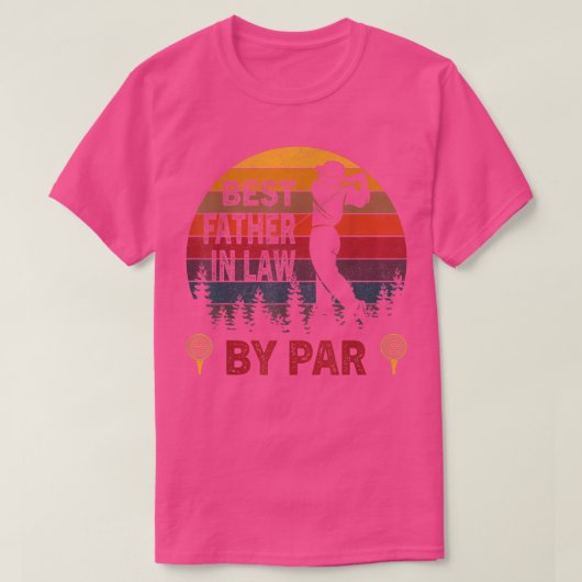 パー最高のゴおもしろいフ父の義理の父 Tシャツ (デザイン正面)