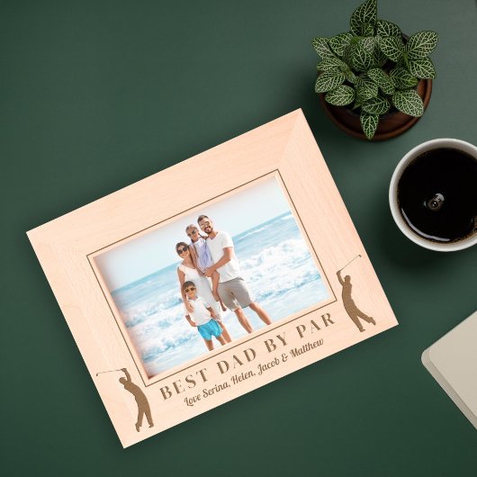 パー最高のゴルフによるパパ レーザー彫刻フレーム