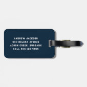 パー最高のゴルファーによるモノグラムのパパ ラゲッジタグ (裏面横)