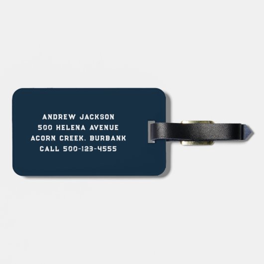 パー最高のゴルファーによるモノグラムのパパ ラゲッジタグ (裏面横)