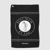 パー最高のゴルファーのプロスポーツブラックおもしろいキュート ゴルフタオル (正面)