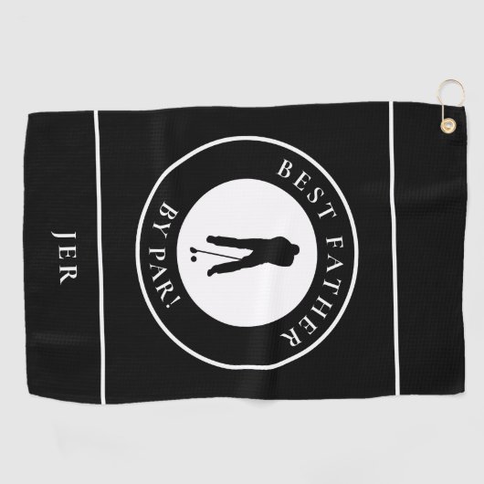 パー最高のゴルファーの父親のスポーツカスタムトップモダン ゴルフタオル (横)