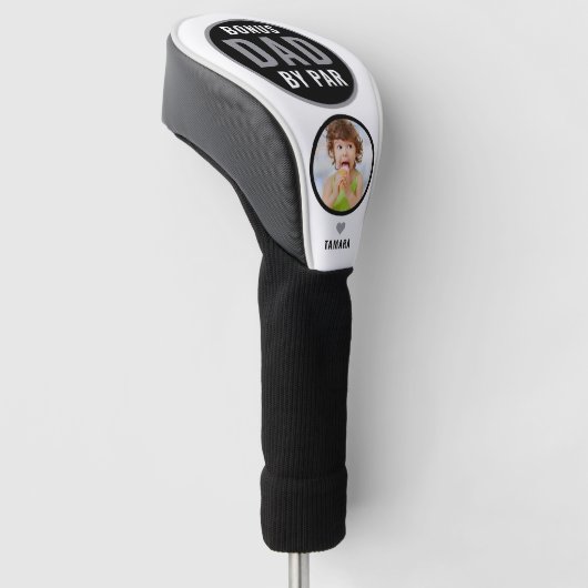 パー最高のゴルフギフト名前をカスタムする写真によるボーナスパパ ゴルフヘッドカバー