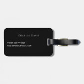 パー最高のゴルフパパ白黒 ラゲッジタグ (裏面横)