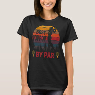 パー最高のゴルフ父の日のパパによるメンズポポップス Tシャツ