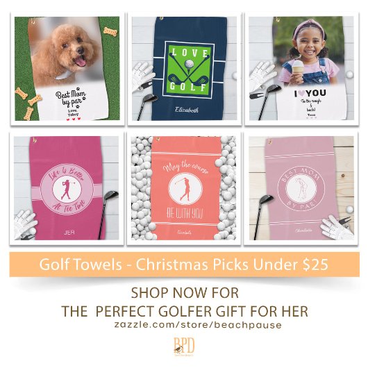 パー最高のスポーツのプロエレガントゴルファー女性ピンク ゴルフタオル