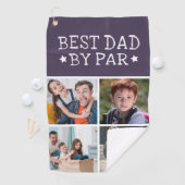 パー最高のパパバイフォトコラージュゴルフタオル ゴルフタオル (インサイチュ)