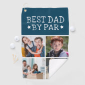 パー最高のパパバイフォトコラージュゴルフタオル ゴルフタオル (インサイチュ)