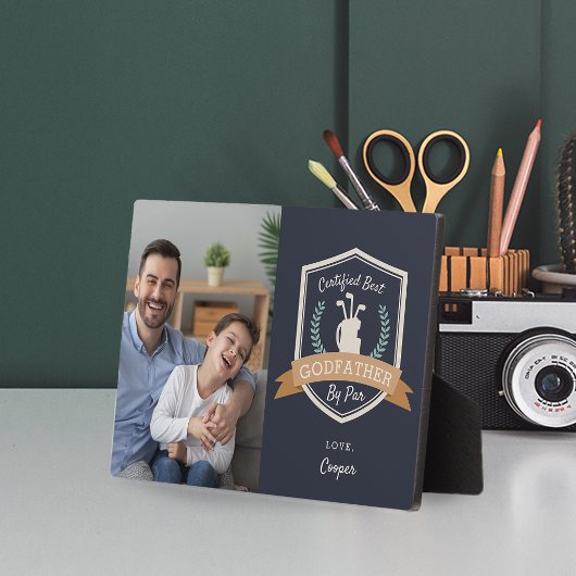 パー最高のファーゴッドファーザー |父の日のゴルフフォト フォトプラーク