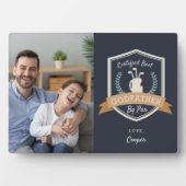 パー最高のファーゴッドファーザー |父の日のゴルフフォト フォトプラーク (正面)