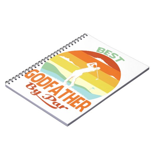 パー最高のファーザーデイゴルフシャツギフトによるゴッドファーザー ノートブック (左側)