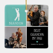 パー最高のフォトコラージュのクリスマス セラミックオーナメント (裏面)