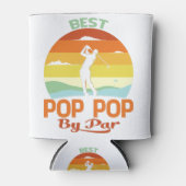 パー最高のポップ・アートのパーの父の日ゴルフシャツギフト 缶クーラー (正面)