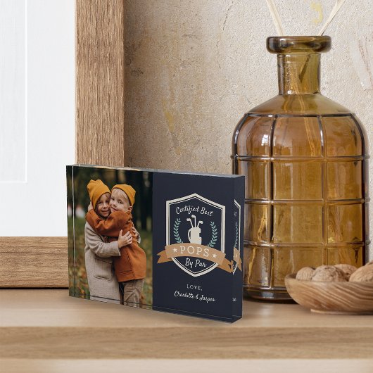 パー最高のポップ |ゴルフのおじいちゃん フォトブロック