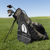 パー最高のモノグラムモダンスポーツブラック ゴルフタオル (グリーン)