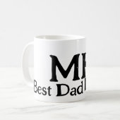 パー最高のモノグラム父の日のrustiによるシンプルパパ コーヒーマグカップ (正面左)