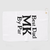 パー最高のモノグラム父の日のrustiによるシンプルパパ ゴルフタオル (横)