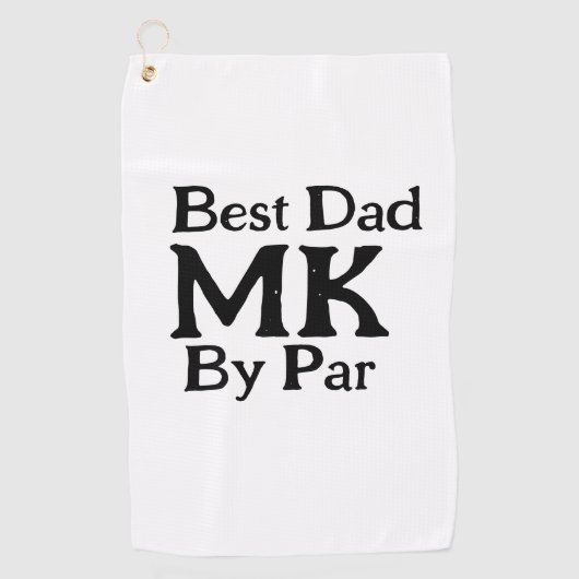 パー最高のモノグラム父の日のrustiによるシンプルパパ ゴルフタオル (正面)