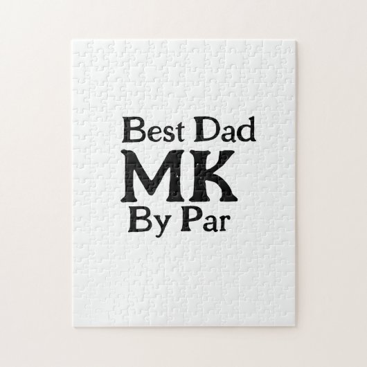 パー最高のモノグラム父の日のrustiによるシンプルパパ ジグソーパズル (縦)