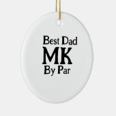 パー最高のモノグラム父の日のrustiによるシンプルパパ セラミックオーナメント (右)