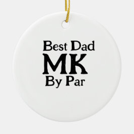 パー最高のモノグラム父の日のrustiによるシンプルパパ セラミックオーナメント