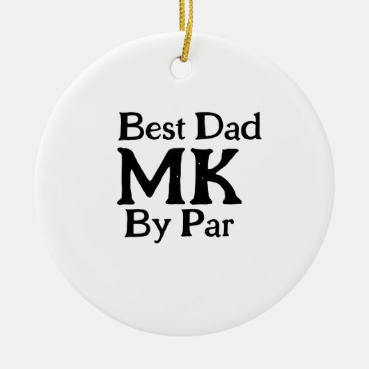 パー最高のモノグラム父の日のrustiによるシンプルパパ セラミックオーナメント (正面)