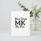 パー最高のモノグラム父の日のrustiによるシンプルパパ ポストカード (スタンド正面)