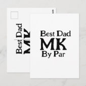 パー最高のモノグラム父の日のrustiによるシンプルパパ ポストカード (正面/裏面)