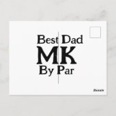 パー最高のモノグラム父の日のrustiによるシンプルパパ ポストカード (裏面)