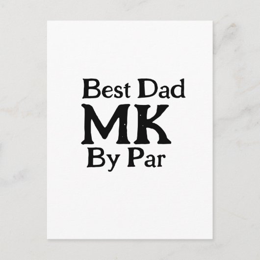 パー最高のモノグラム父の日のrustiによるシンプルパパ ポストカード (正面)