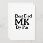 パー最高のモノグラム父の日のrustiによるシンプルパパ 招待状 (正面/裏面)