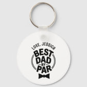 パー最高のル父親の日おもしろいのパパ贈り物によるパパ キーホルダー (裏面)