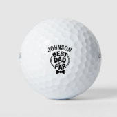 パー最高のル父親の日おもしろいのパパ贈り物によるパパ ゴルフボール (正面)