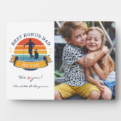 パー最高のレトロゴルフファーザーズデイフォトによるボーナスパパ フォトプラーク (正面)