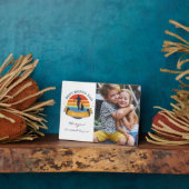 パー最高のレトロゴルフファーザーズデイフォトによるボーナスパパ フォトプラーク (側面)