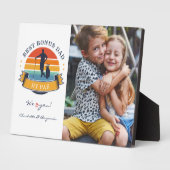 パー最高のレトロゴルフファーザーズデイフォトによるボーナスパパ フォトプラーク (側面)