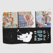 パー最高のーでオパ |モノグラムフォトコラージュ ゴルフタオル (横)