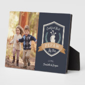 パー最高のーによるペポー |ゴルフのおじいちゃん写真 フォトプラーク (側面)