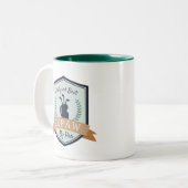 パー最高のーによるペポー |ゴルフのおじいちゃん ツートーンマグカップ (正面左)